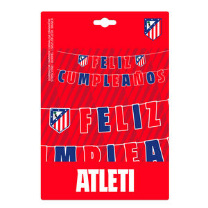 Garland feliz cumplea&ntilde;os red and blue with crests